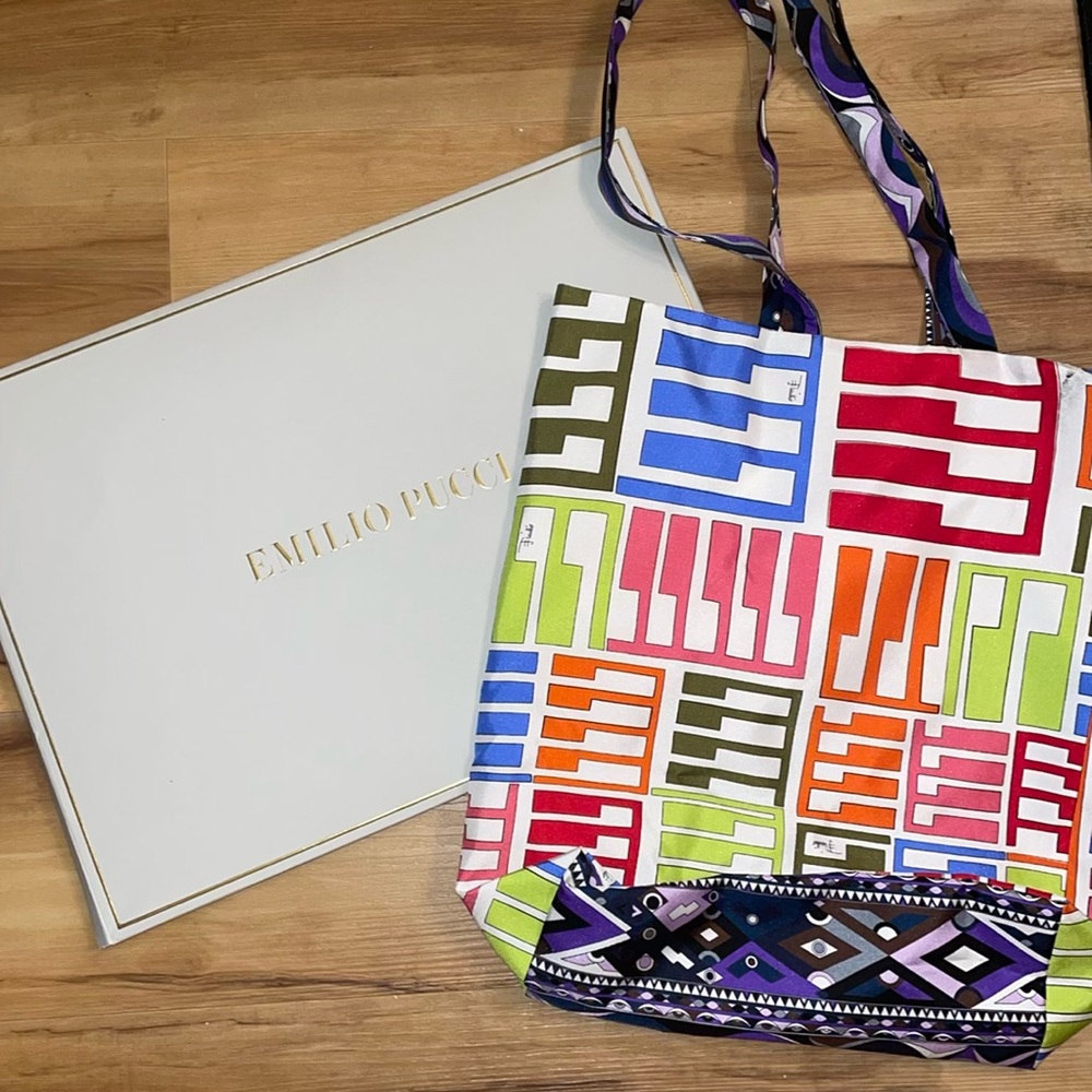 Emilio Pucci Silk Tote